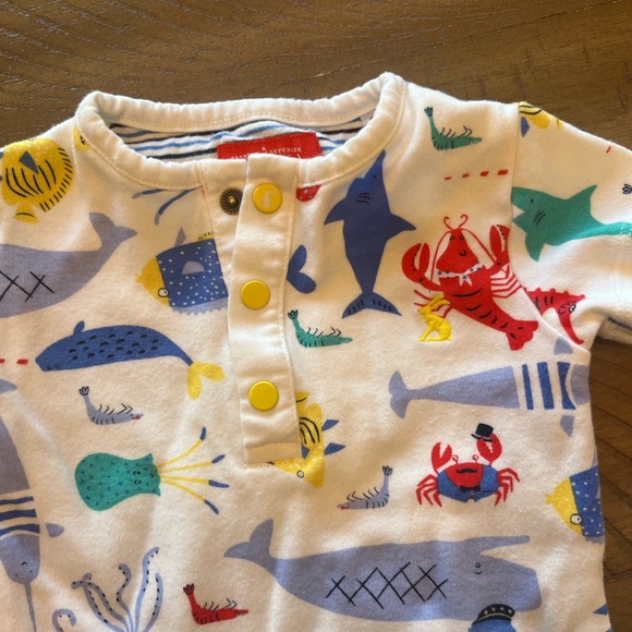 Joules Colorful Sea Life Kids One Piece - Picture 2 of 3